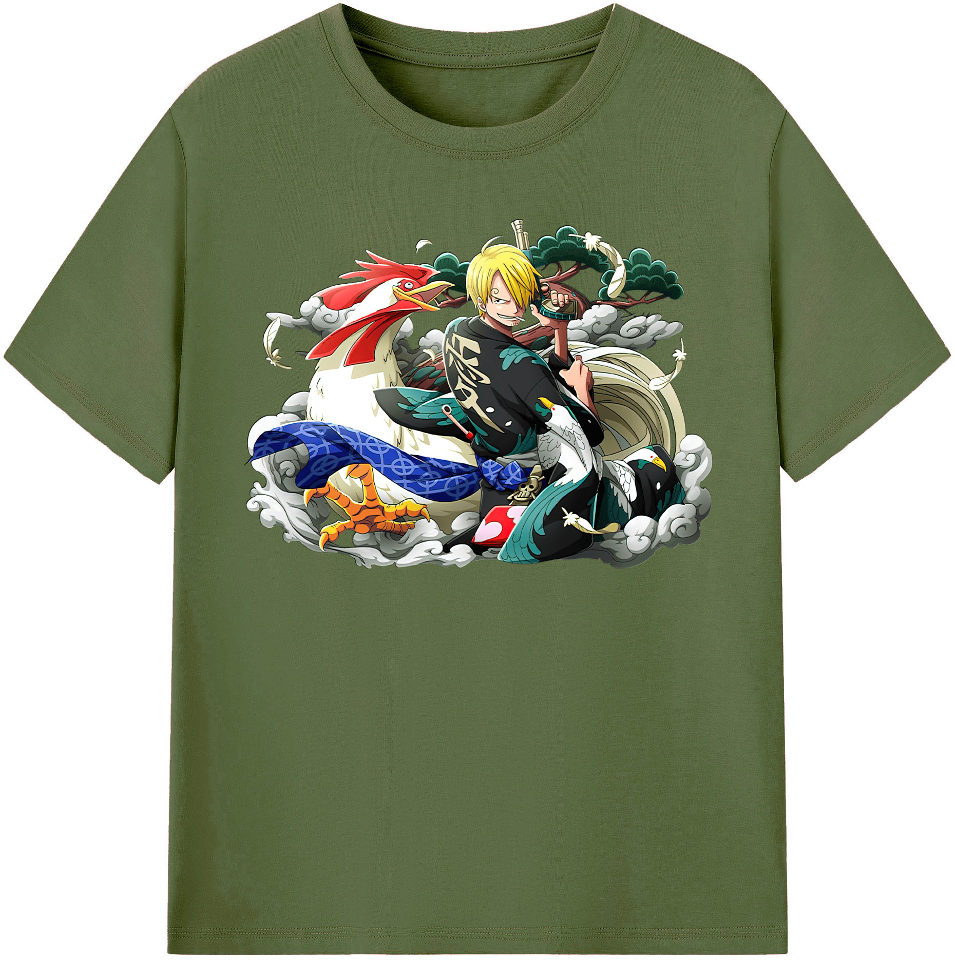 ワンピース サンジ ONE PIECE Sanji 綿100％半袖Tシャツ（フロントプリント）
